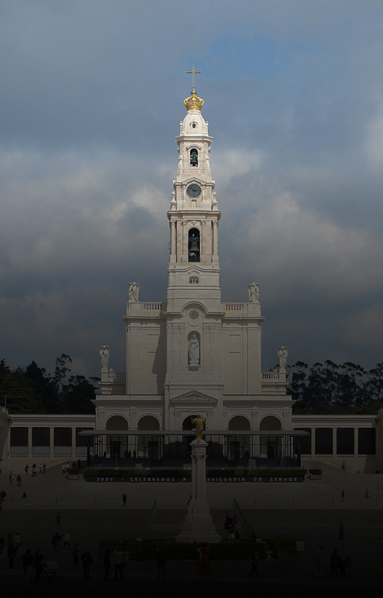 Vista de la Basílica de Fátima en Portugal, imagen tomada de arquitecturaycristianismo.com